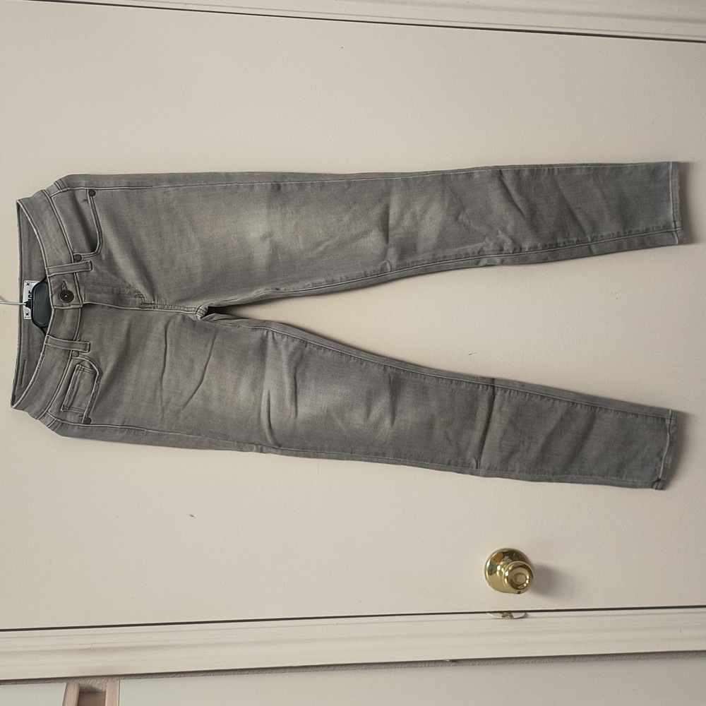 PAIGE Women's Light Gray Skinny Jeans, Size 24
